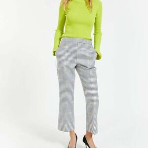 Camilla and Marc Duvall Pant Snowden Check US sz 2 Slit Hem Check Trousers Zip